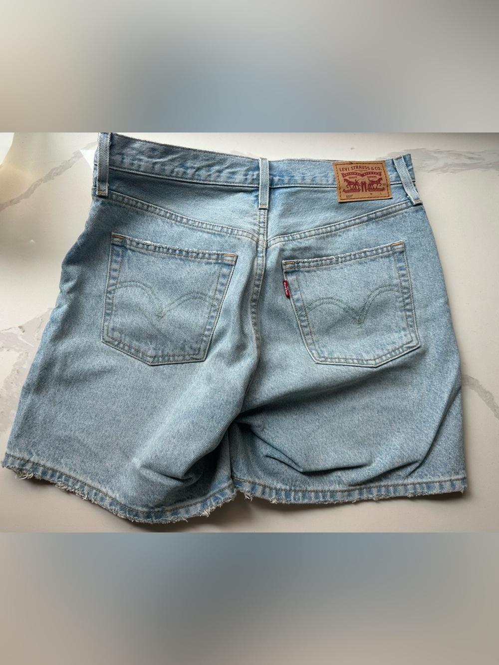 THREE Levi’s Denim Ribcage Shorts Thigh-high - Dark, Light & Mid Wash Size 28 - Picture 5 of 13